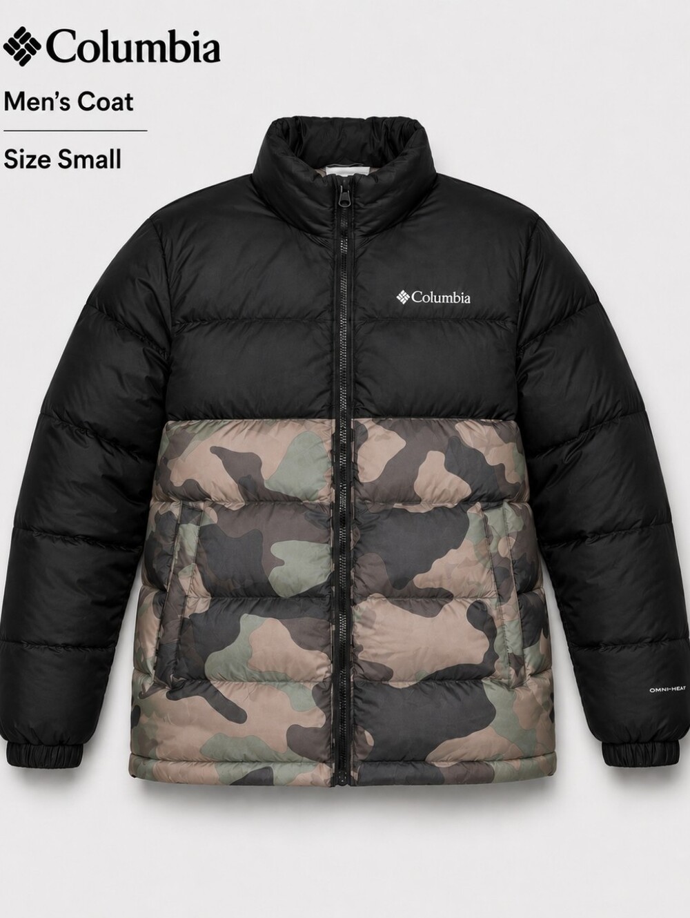 Columbia Black & Camo Quilted Puffer Jacket